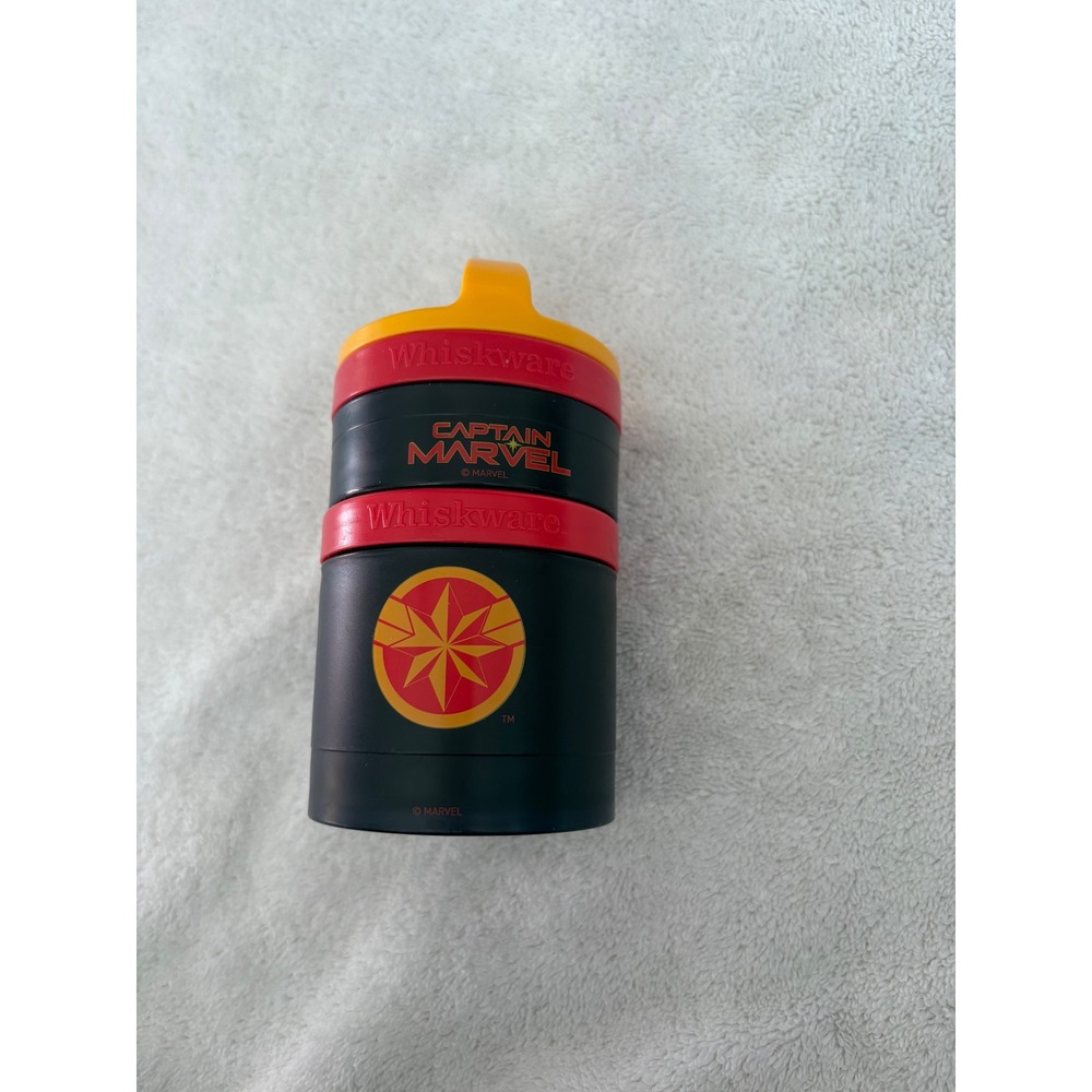 Whiskware Marvel Captain Marvel Stackable Snack Pack BlenderBottle ProStak 250cc